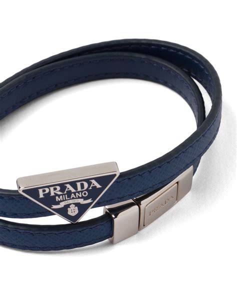 prada nechlaces for men|prada men's leather bracelet.